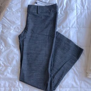 Loft business pants, grayish blue. Boot leg